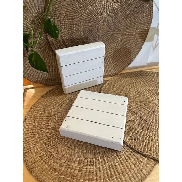 Woodpile Fun! Small Pallet Wood Box Signs – Set of 2 (6.26” x 6.26”) - Picture 1 of 7